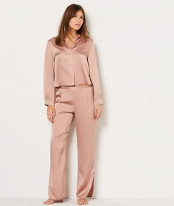 Etam Chemise de pyjama satinée BEIGE New