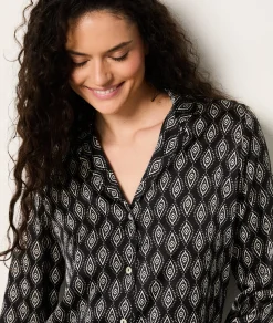 Etam Chemise de pyjama satinée imprimée IMPFDNOIR Cheap