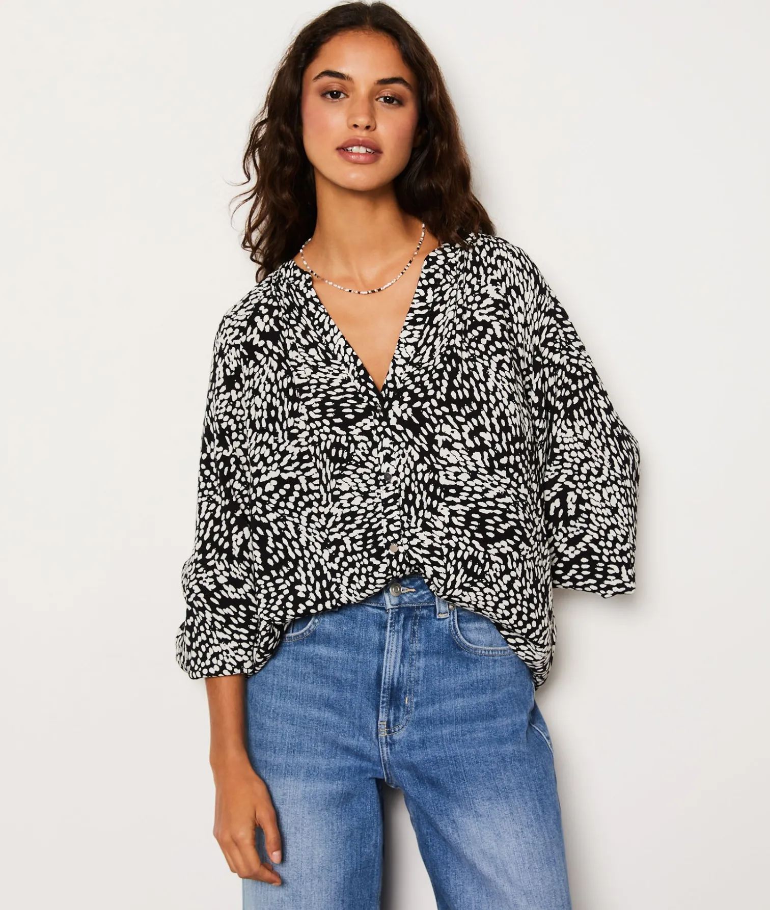 Etam Chemise fluide boutonnée à motifs IMPFDBLANC Cheap