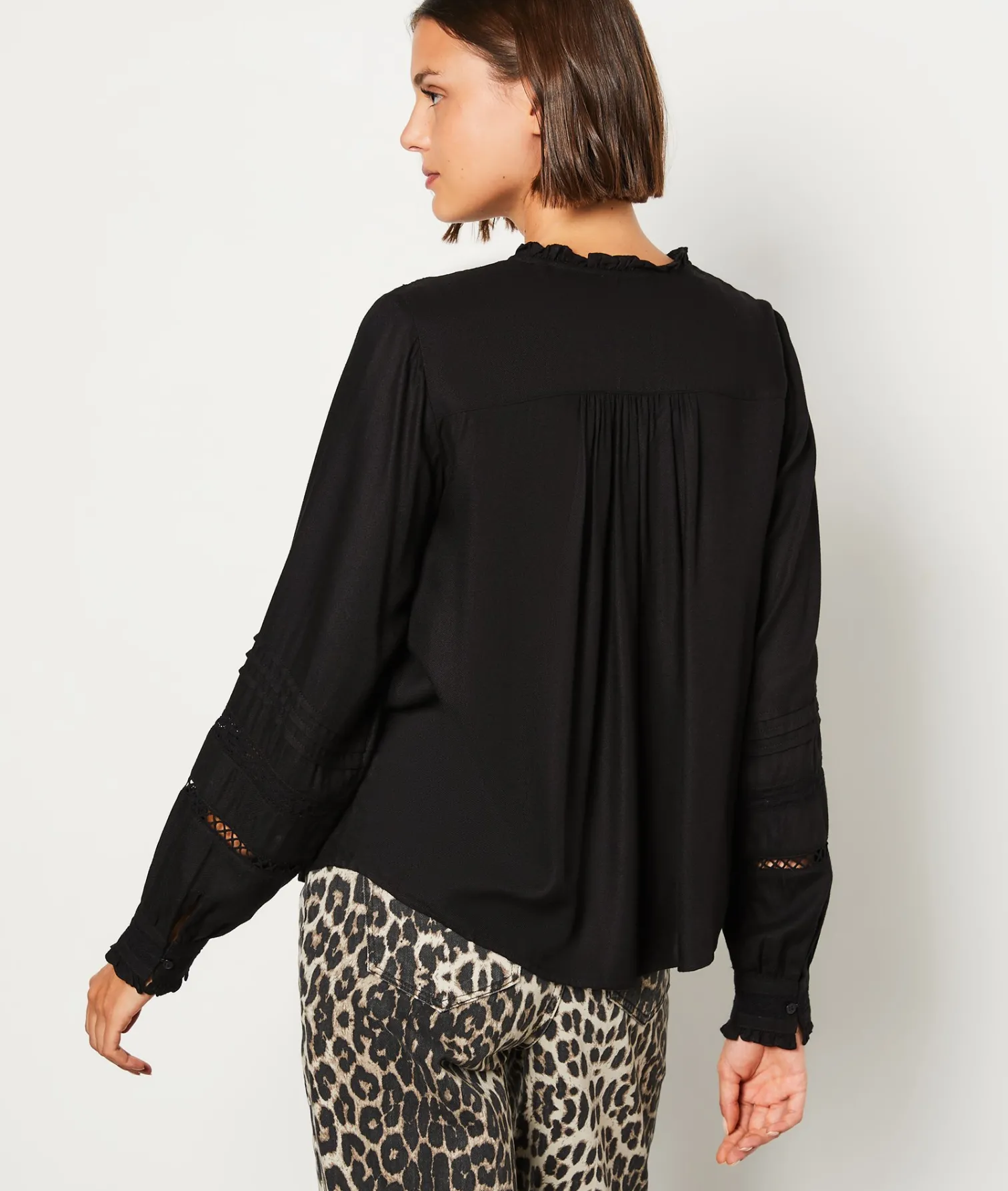 Etam Chemise fluide brodée NOIR Store