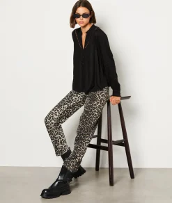 Etam Chemise fluide brodée NOIR Store