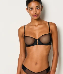 Etam Classic Wireless Bra in Silk and Tulle JUSTINE Store