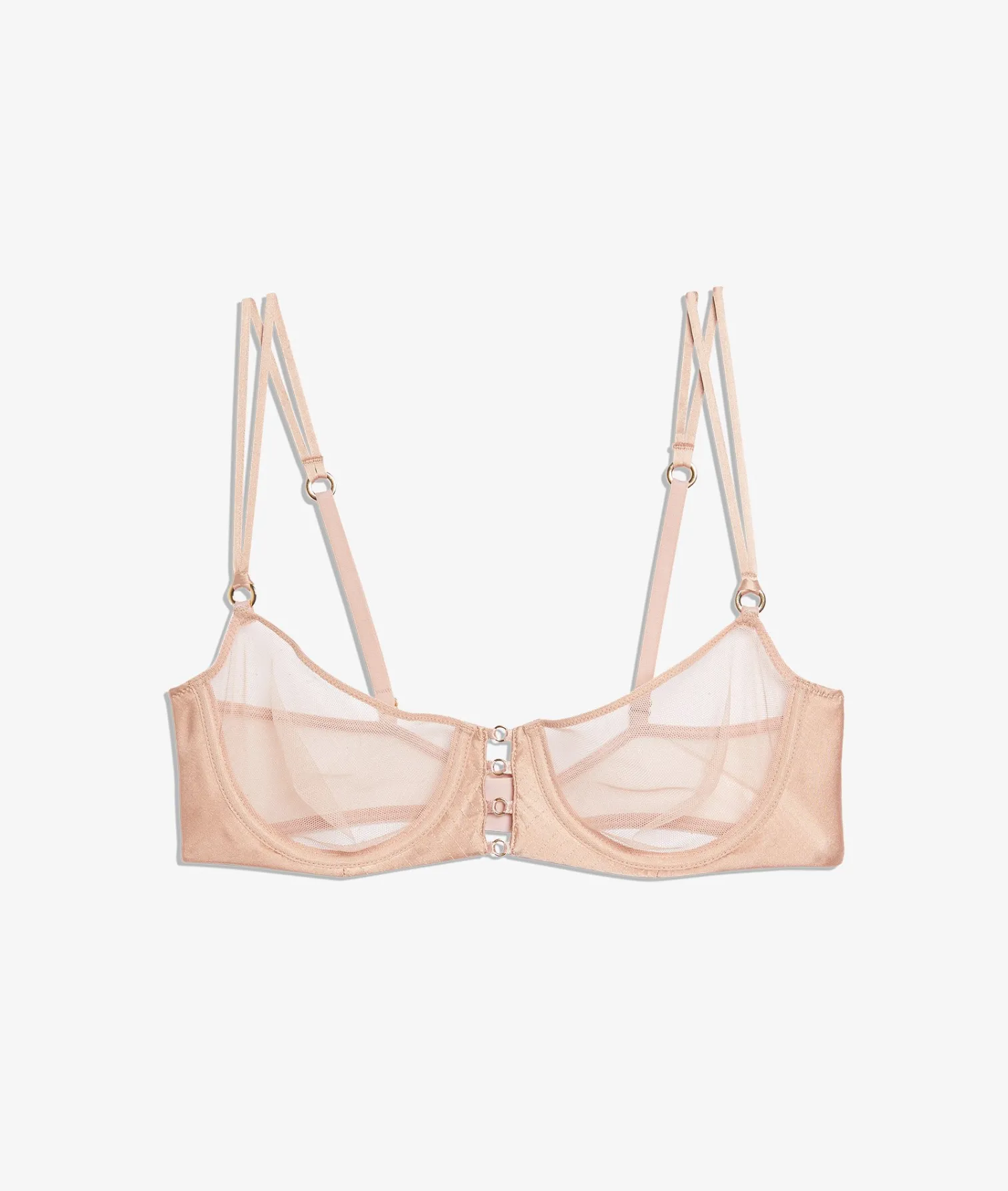 Etam Classic Wireless Bra in Silk and Tulle ECRU New