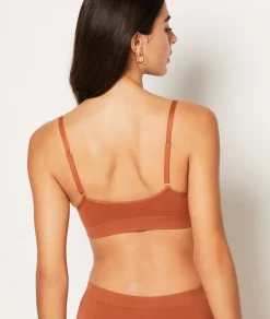 Etam Comfort Cotton Bralette TERRACOTTA Store