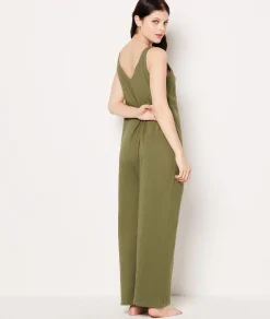 Etam Cotton Pyjama Jumpsuit GREEN Discount