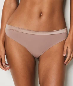 Etam Culotte microfibre satinée TAUPE Cheap