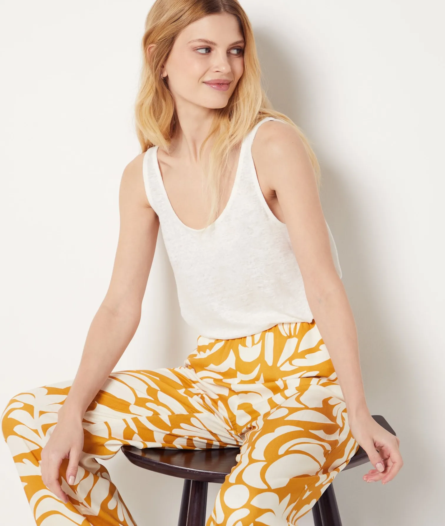 Etam Débardeur 100% lin ECRU Store