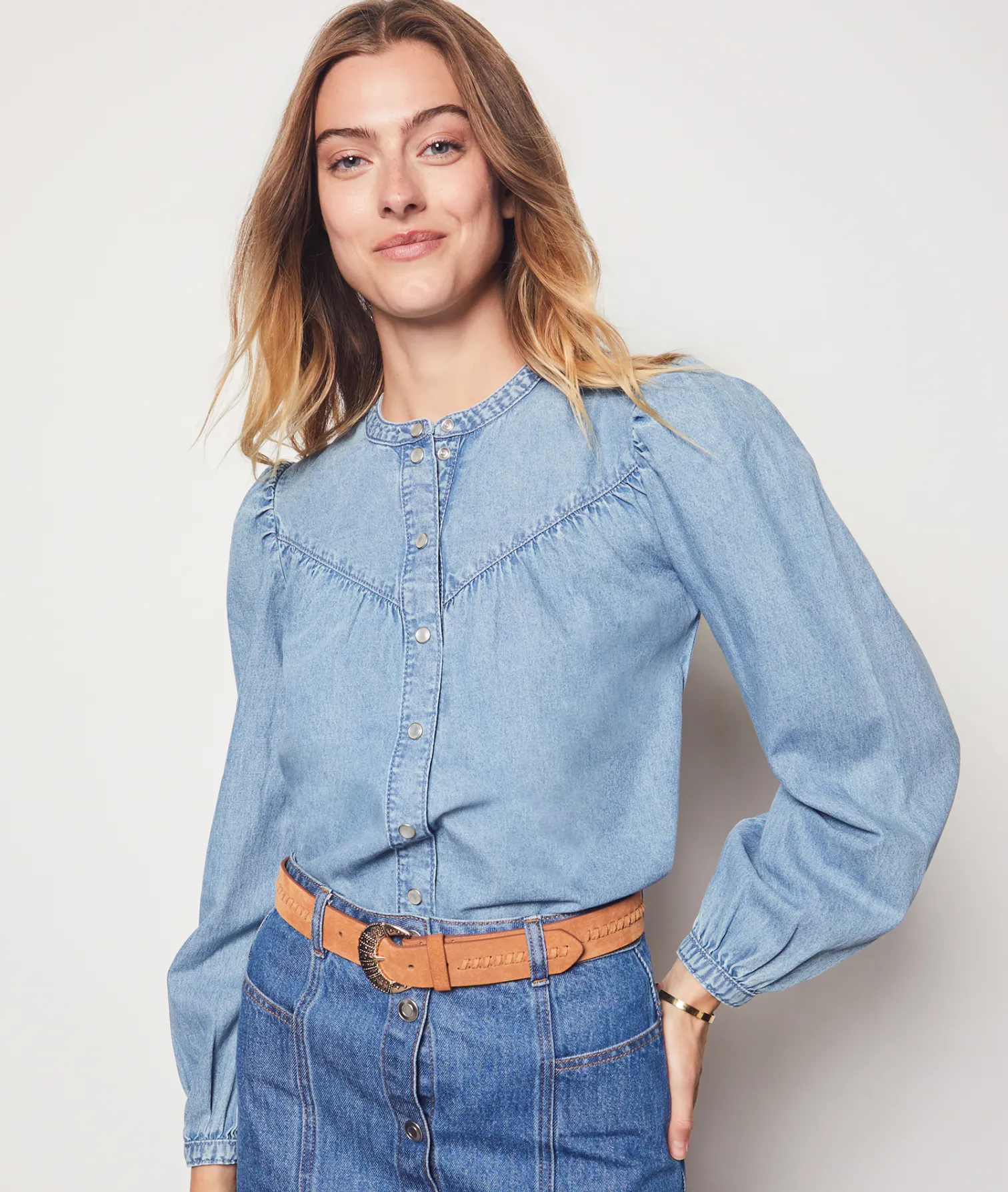 Etam Denim-effect Shirt BLUE Online