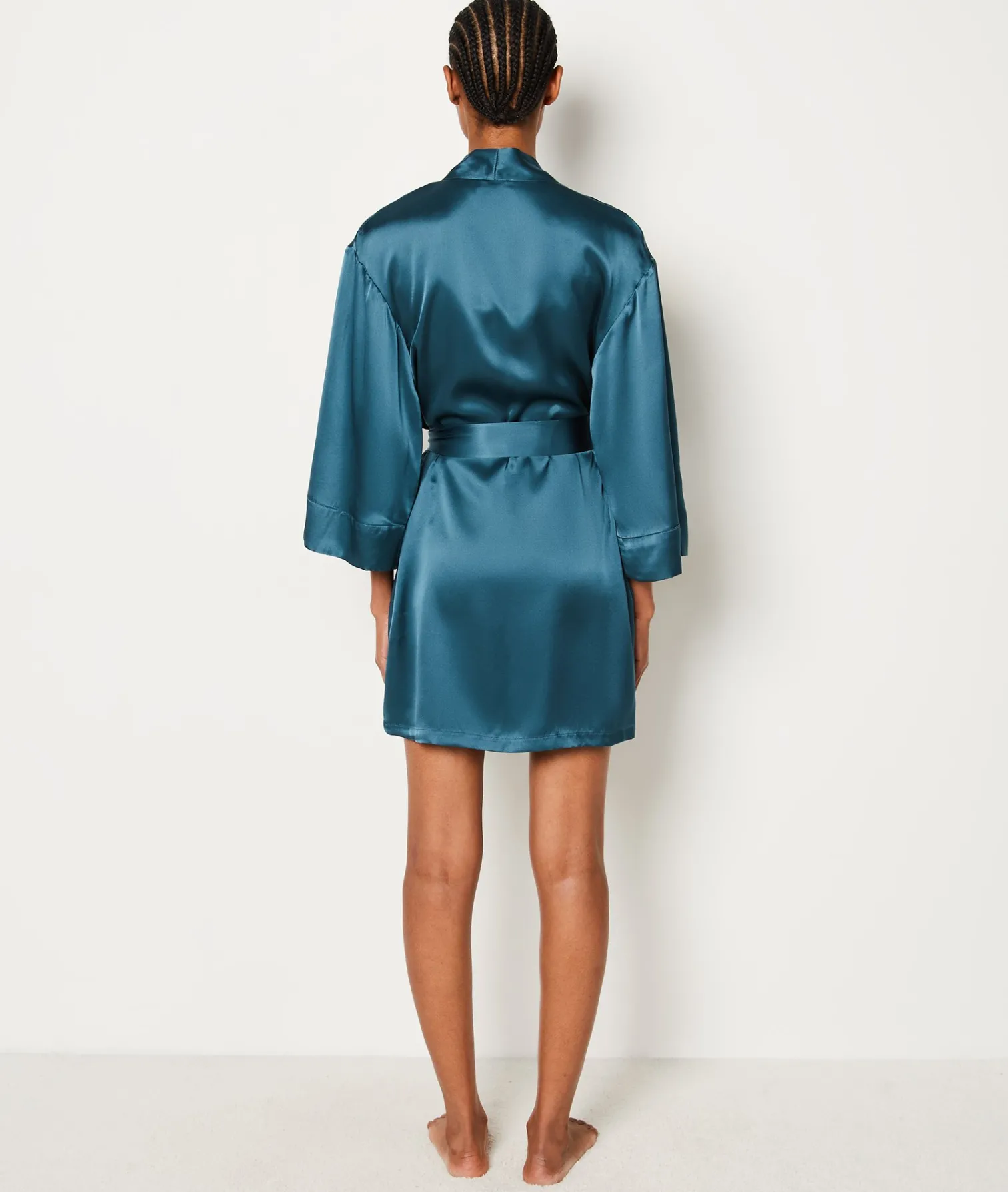 Etam Déshabillé en soie BLEUPETROLE Store