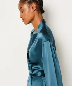 Etam Déshabillé en soie BLEUPETROLE Store