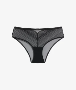 Etam Embroidered Boyshort BLACK Cheap