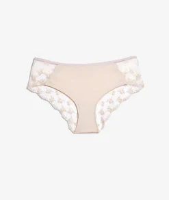 Etam Embroidered Tulle Boyshort ECRU Store
