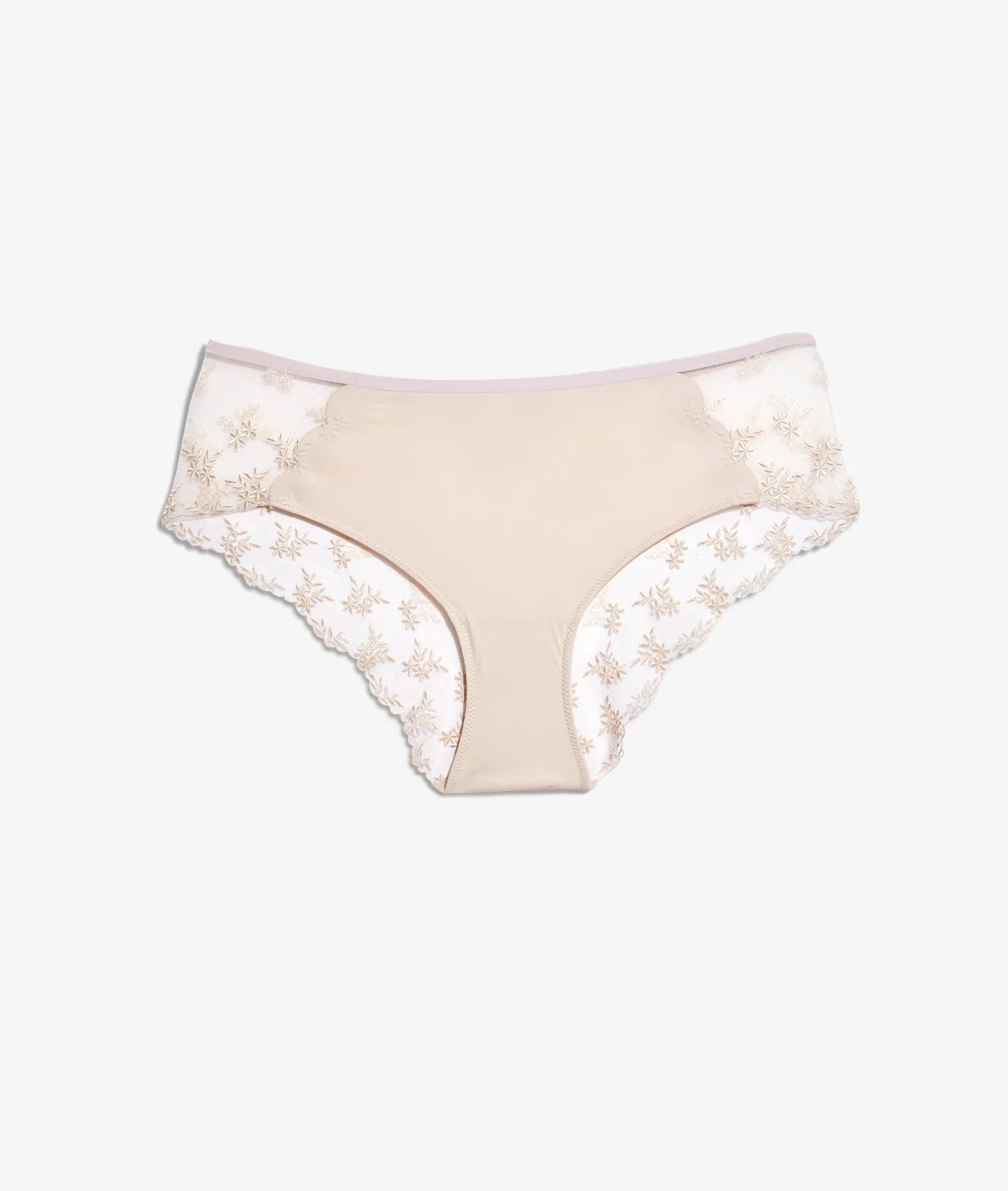Etam Embroidered Tulle Boyshort ECRU Store