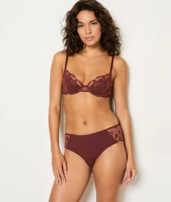 Etam Embroidered Tulle Boyshort TERRACOTTA Fashion