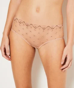 Etam Embroidered Tulle Boyshort BLUSH Online