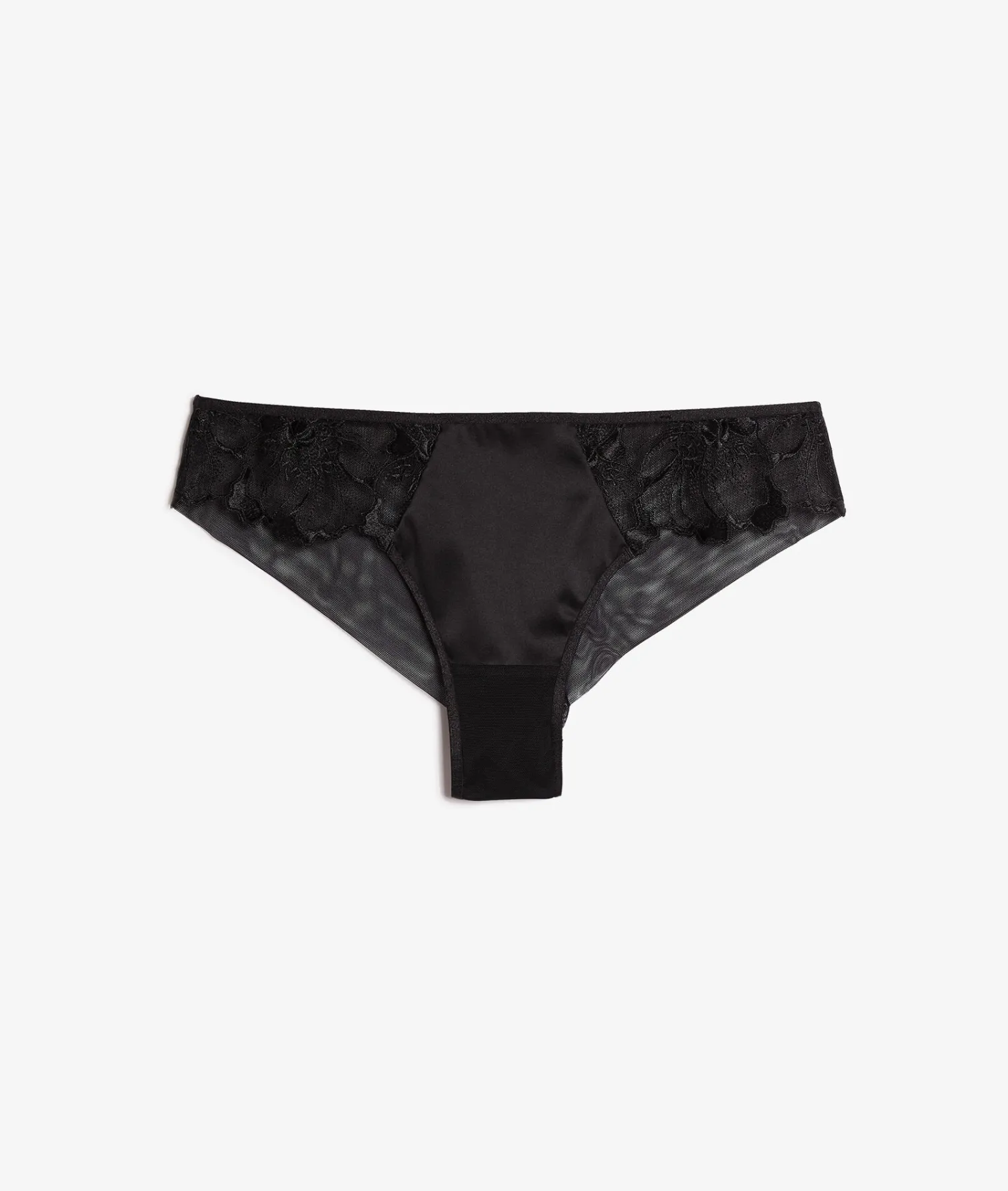 Etam Embroidered Tulle Hipster BLACK Cheap