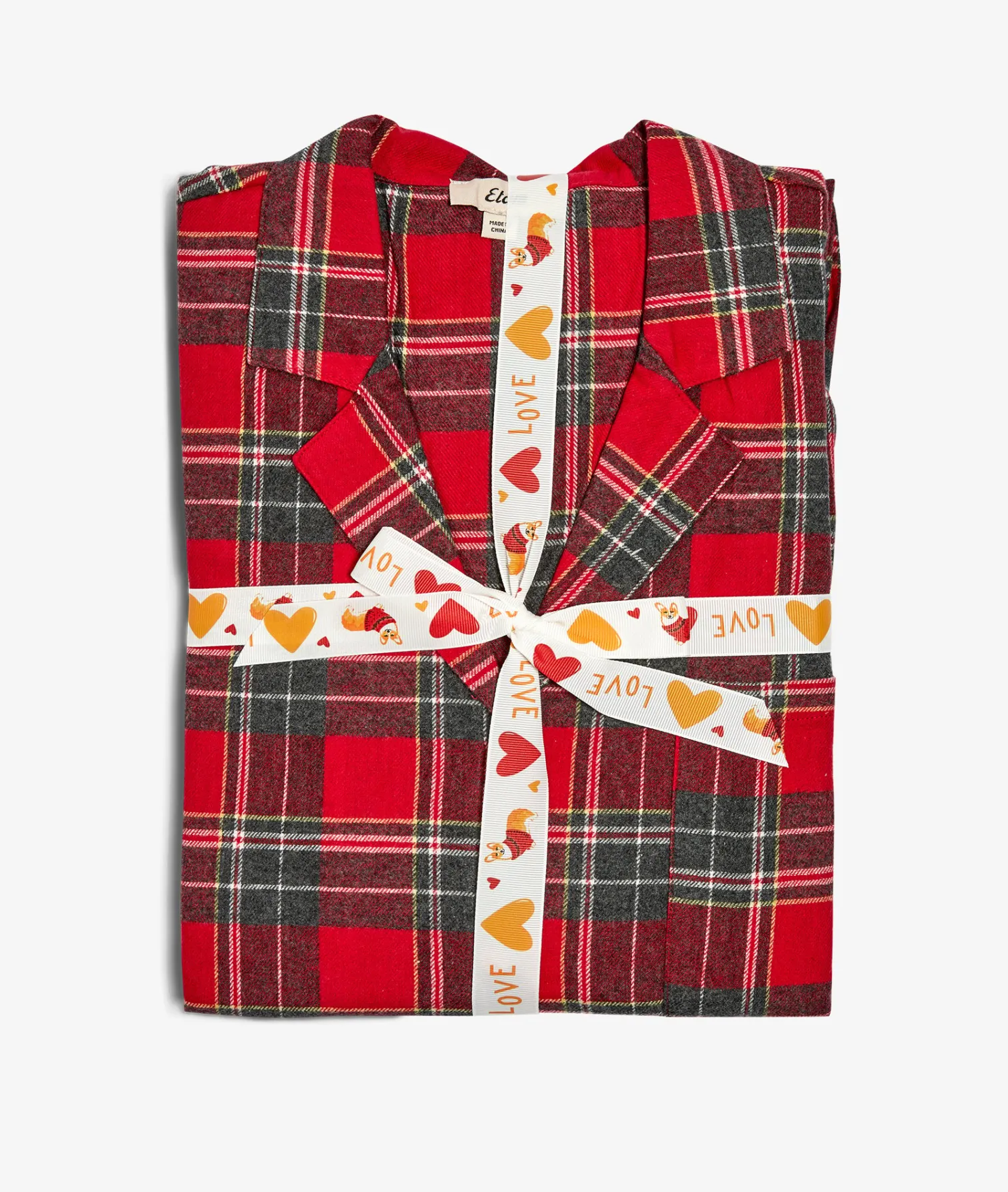 Etam Ensemble 2 pièces de pyjamas en coton à carreaux ROUGE Cheap