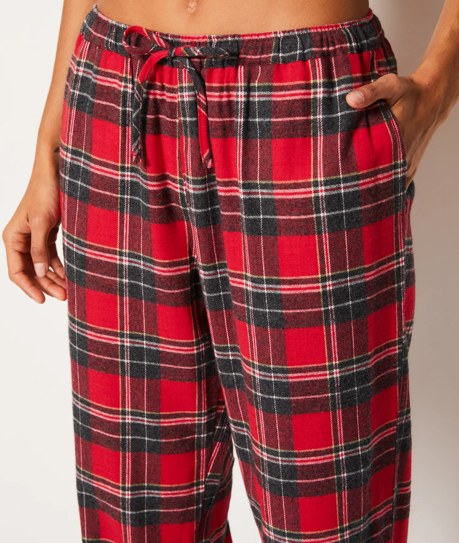 Etam Ensemble 2 pièces de pyjamas en coton à carreaux ROUGE Cheap