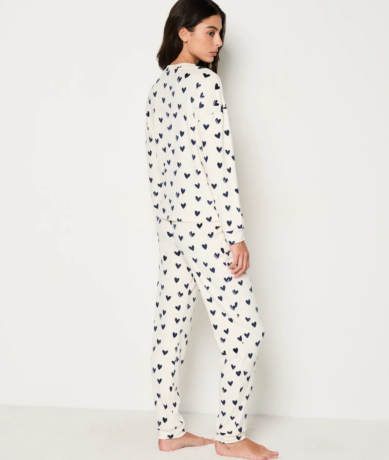 Etam Ensemble 2 pièces de pyjamas à motifs cœur MARINE Clearance