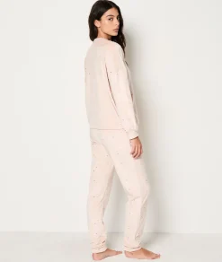 Etam Ensemble 2 pièces de pyjamas en velours imprimé dorée BEIGE Flash Sale