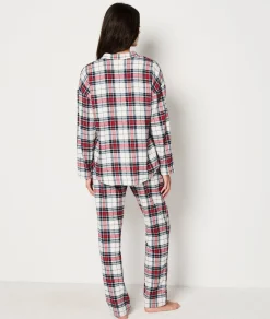 Etam Ensemble 2 pièces de pyjama en coton à carreaux ECRU Online