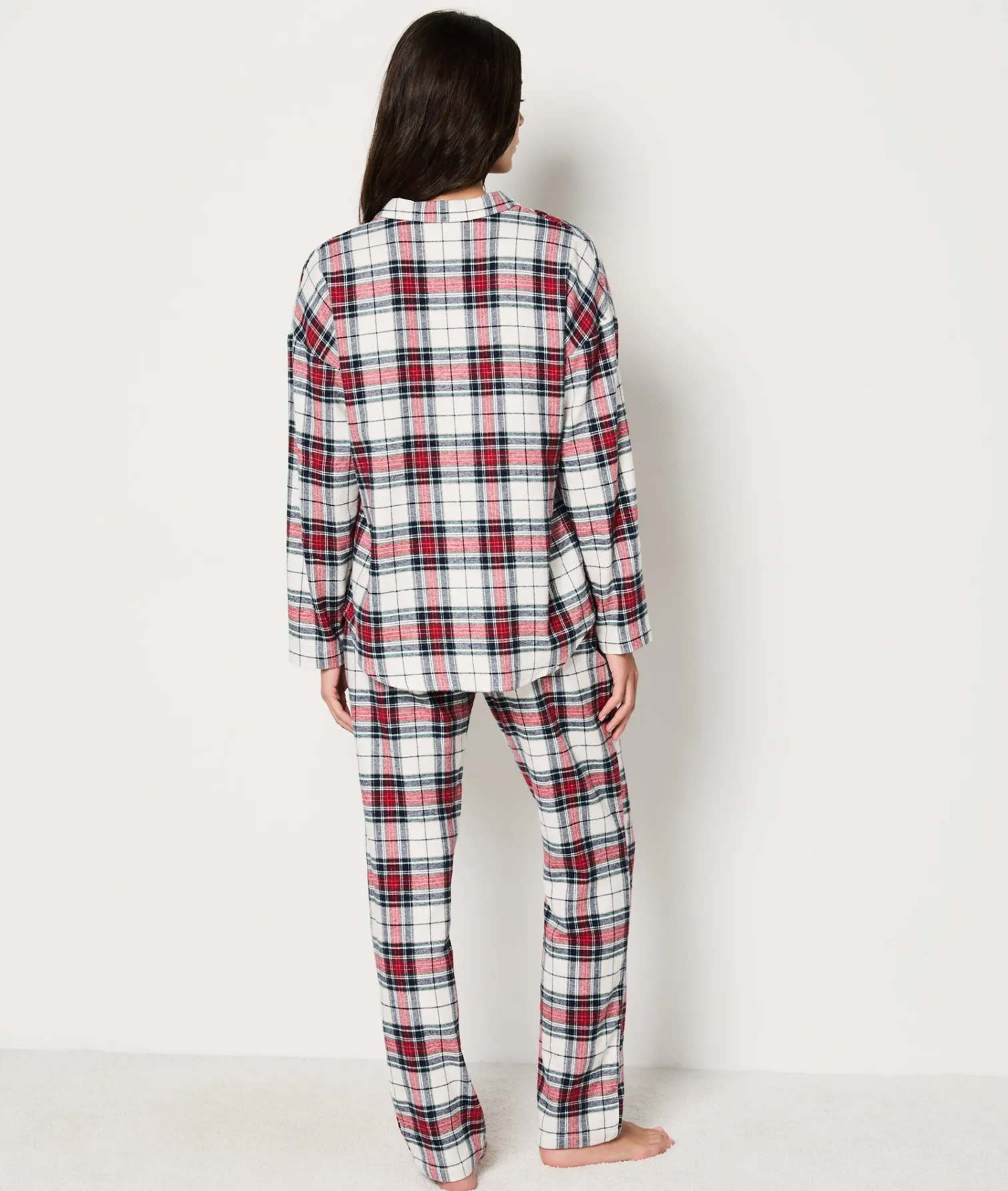 Etam Ensemble 2 pièces de pyjama en coton à carreaux ECRU Online