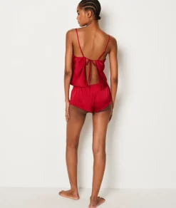 Etam Ensemble 2 pièces de pyjama satinées ROUGE Store