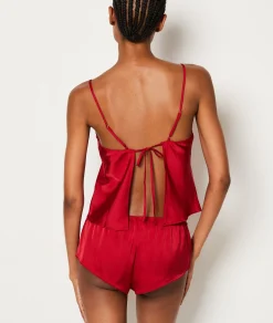 Etam Ensemble 2 pièces de pyjama satinées ROUGE Store