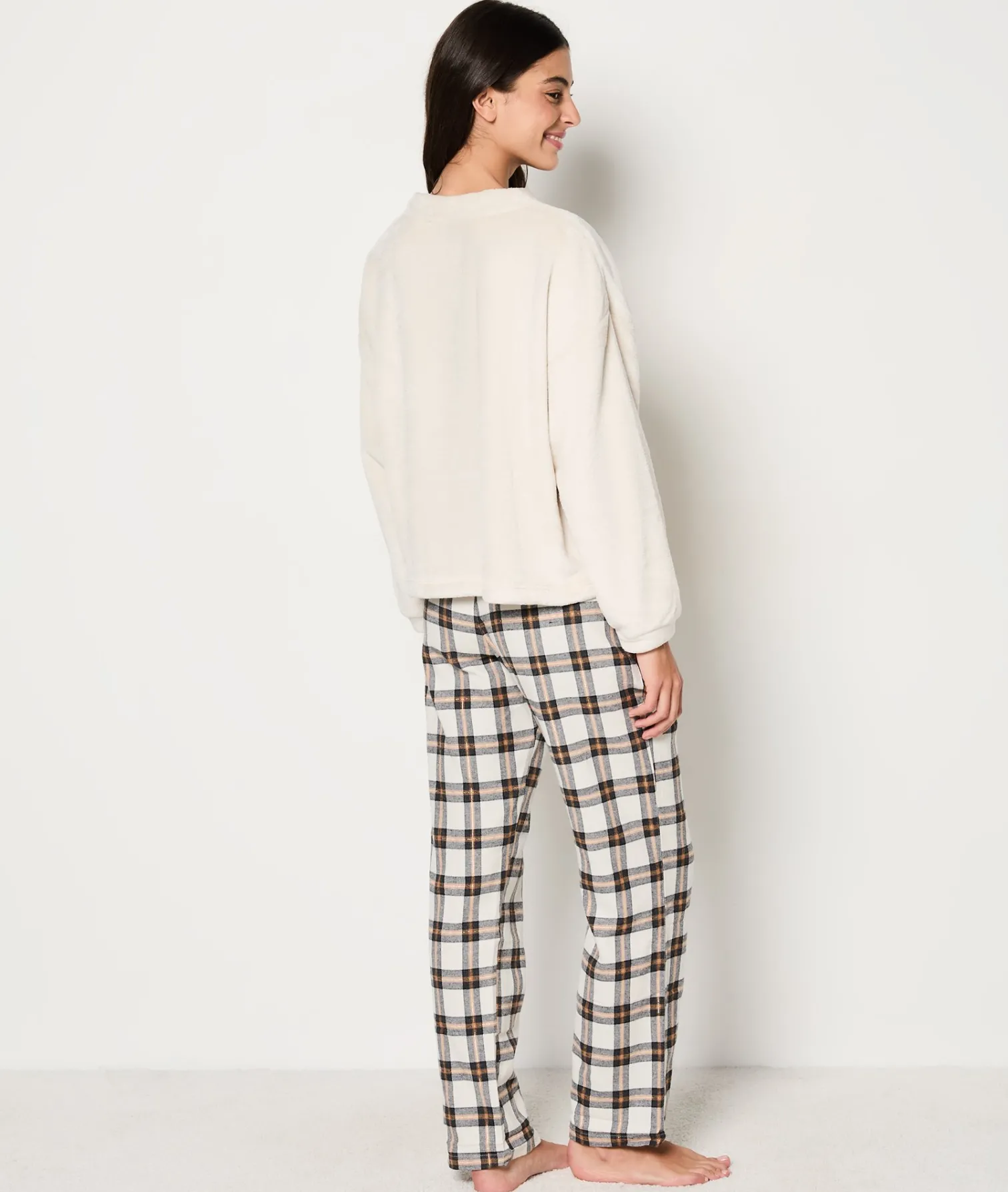 Etam Ensemble 2 pièces de pyjamas en polaire NOIR New