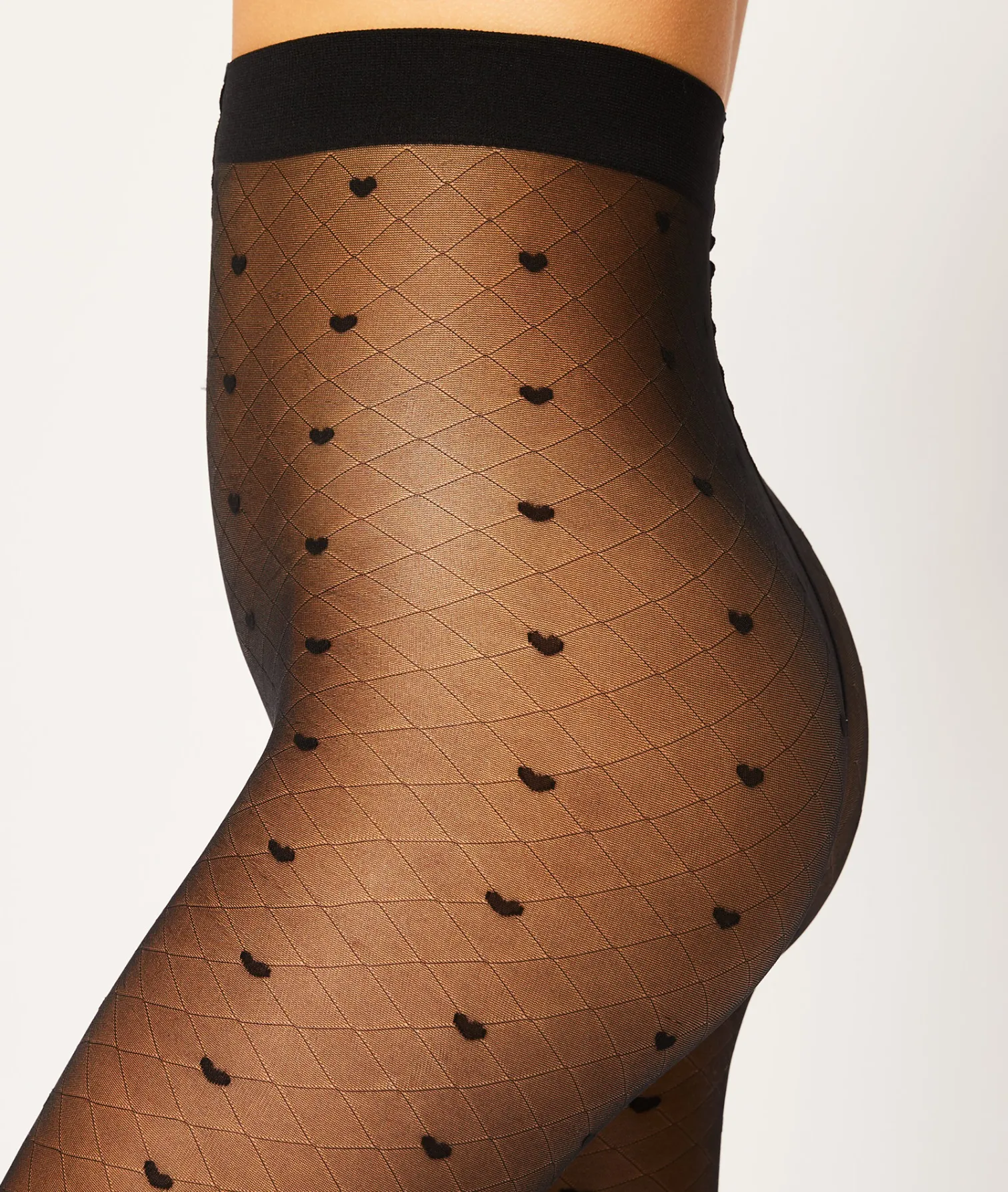 Etam Fashion Tights with Heart Dots NOIR Sale