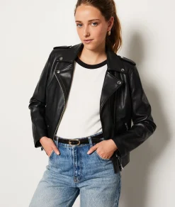 Etam Faux Leather Jacket NOIR Outlet