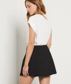 Etam Flared Short Skirt BLACK Clearance