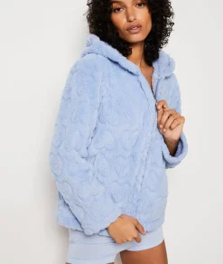 Etam Fleece Hoodie with Heart Print BLEUCIEL Outlet
