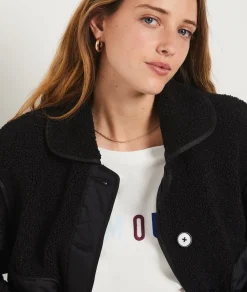 Etam Fleece Jacket BLACK Sale