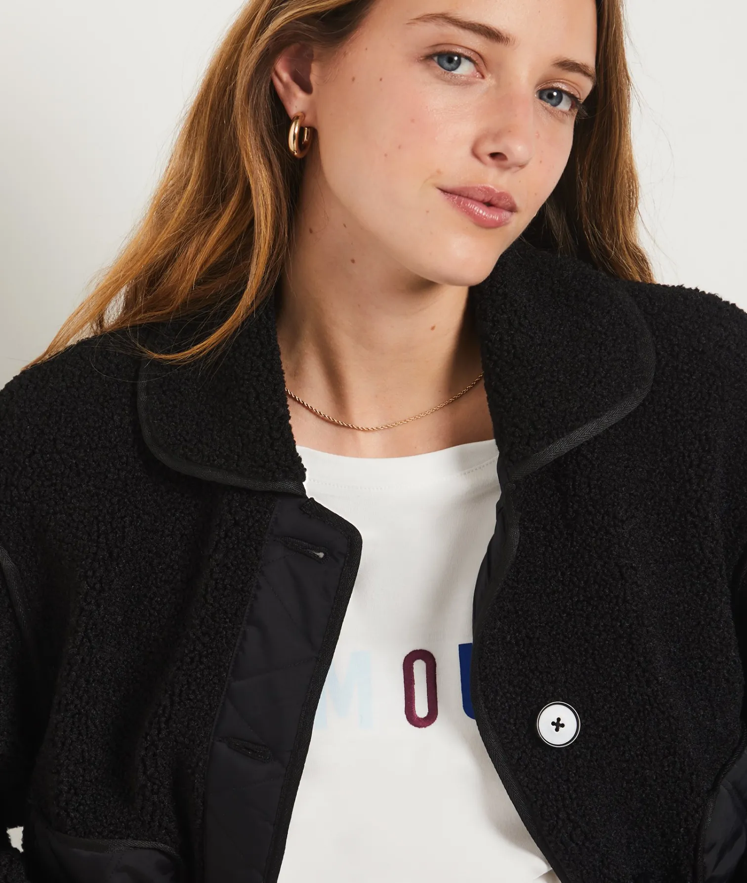 Etam Fleece Jacket BLACK Sale