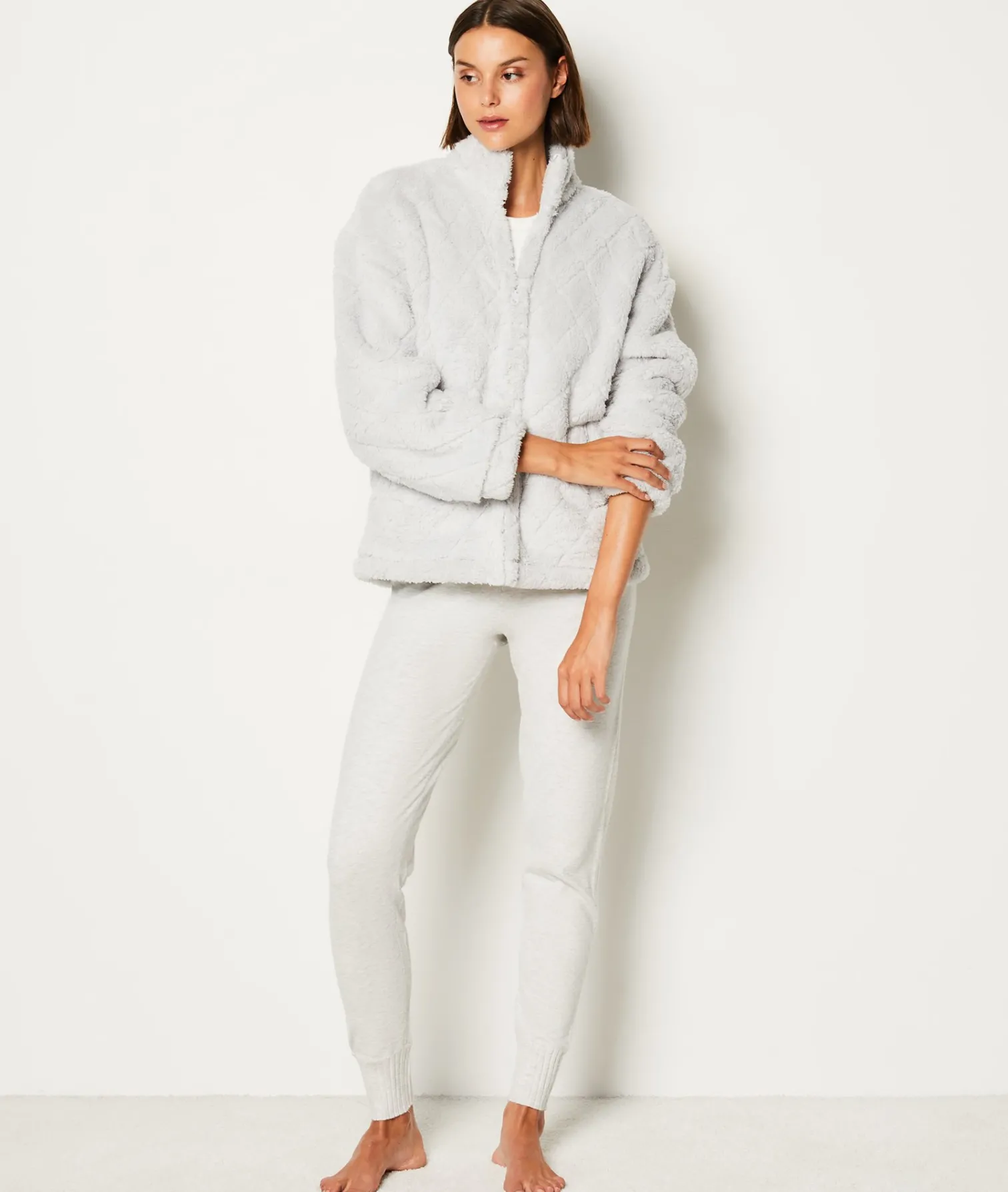 Etam Fleece Jacket GRIS Clearance