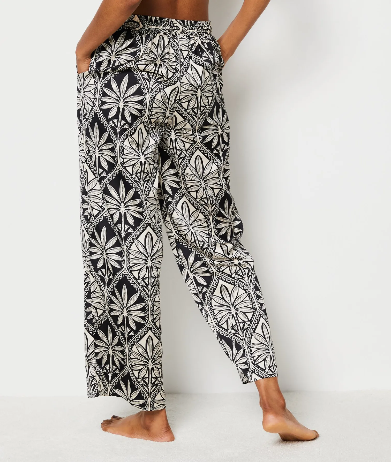 Etam Floral Print Pyjama Trousers IMPFDBLACK Best Sale