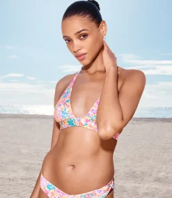 Etam Floral Print Triangle Bikini Top MULTICOLOURED Sale