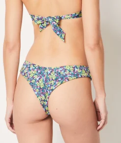Etam Floral Tie Triangle Bikini Top BLUEGREENPRINT Outlet