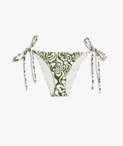 Etam Floral Tie-Side Bikini Bottoms WHITE Cheap