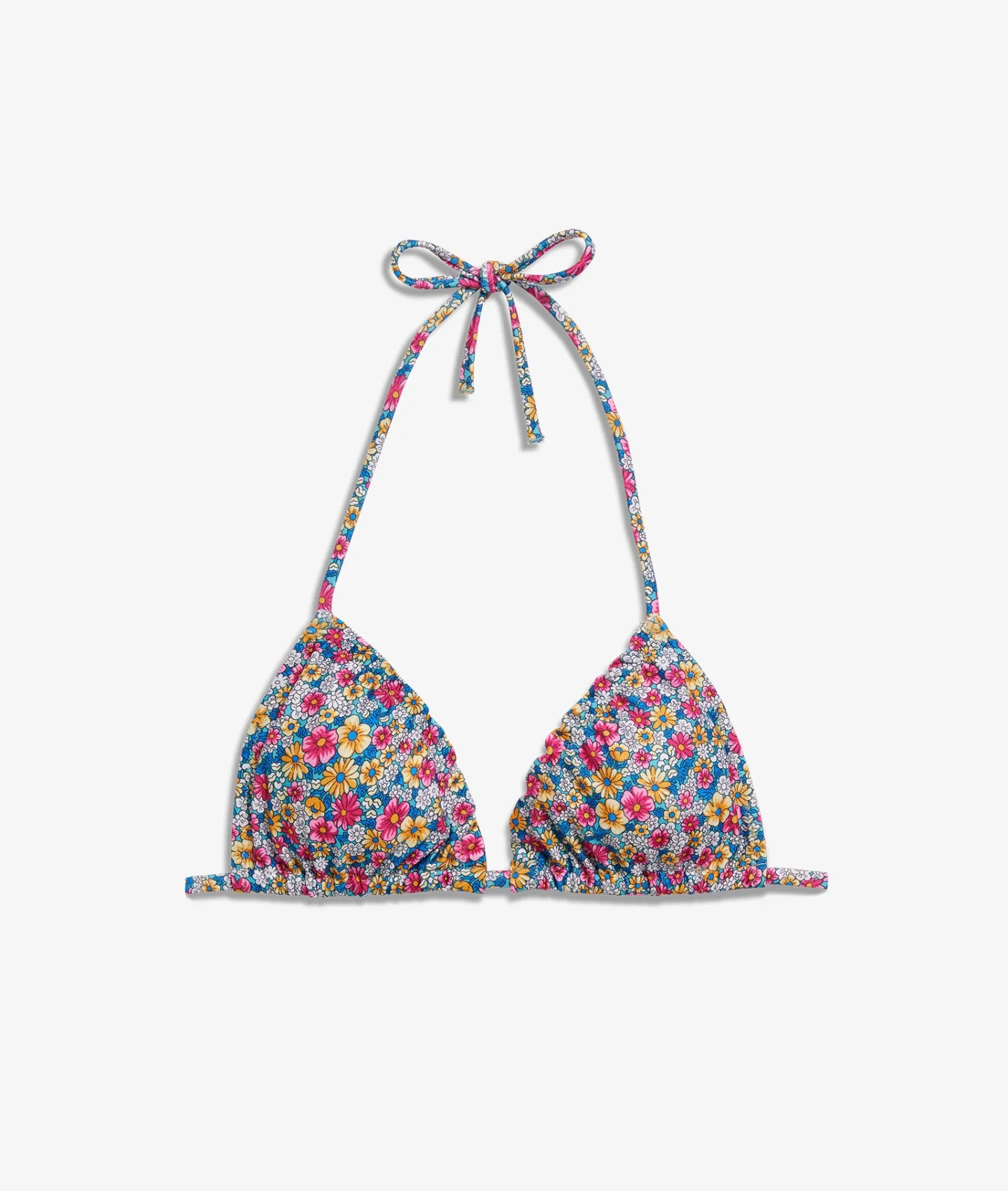 Etam Floral Triangle Bikini Top MULTICOLOURED Fashion