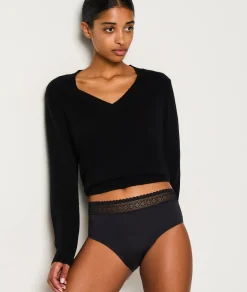 Etam Flux moyen - shorty de règle en coton NOIR Best