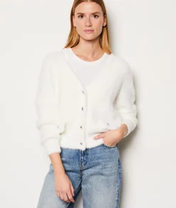 Etam Gilet à boutons pailletés ECRU Store