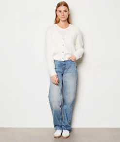 Etam Gilet à boutons pailletés ECRU Store