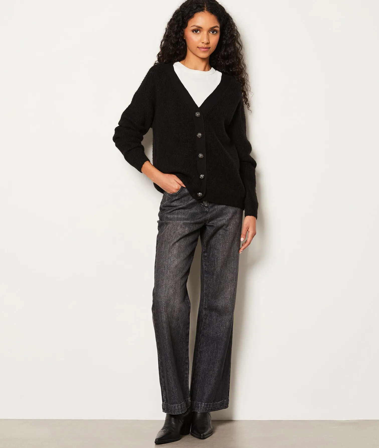Etam Gilet boutonné NOIR Best Sale