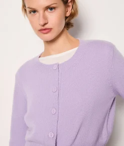 Etam Gilet court boutonné MAUVE New