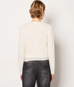 Etam Gilet court boutonné ECRU Flash Sale