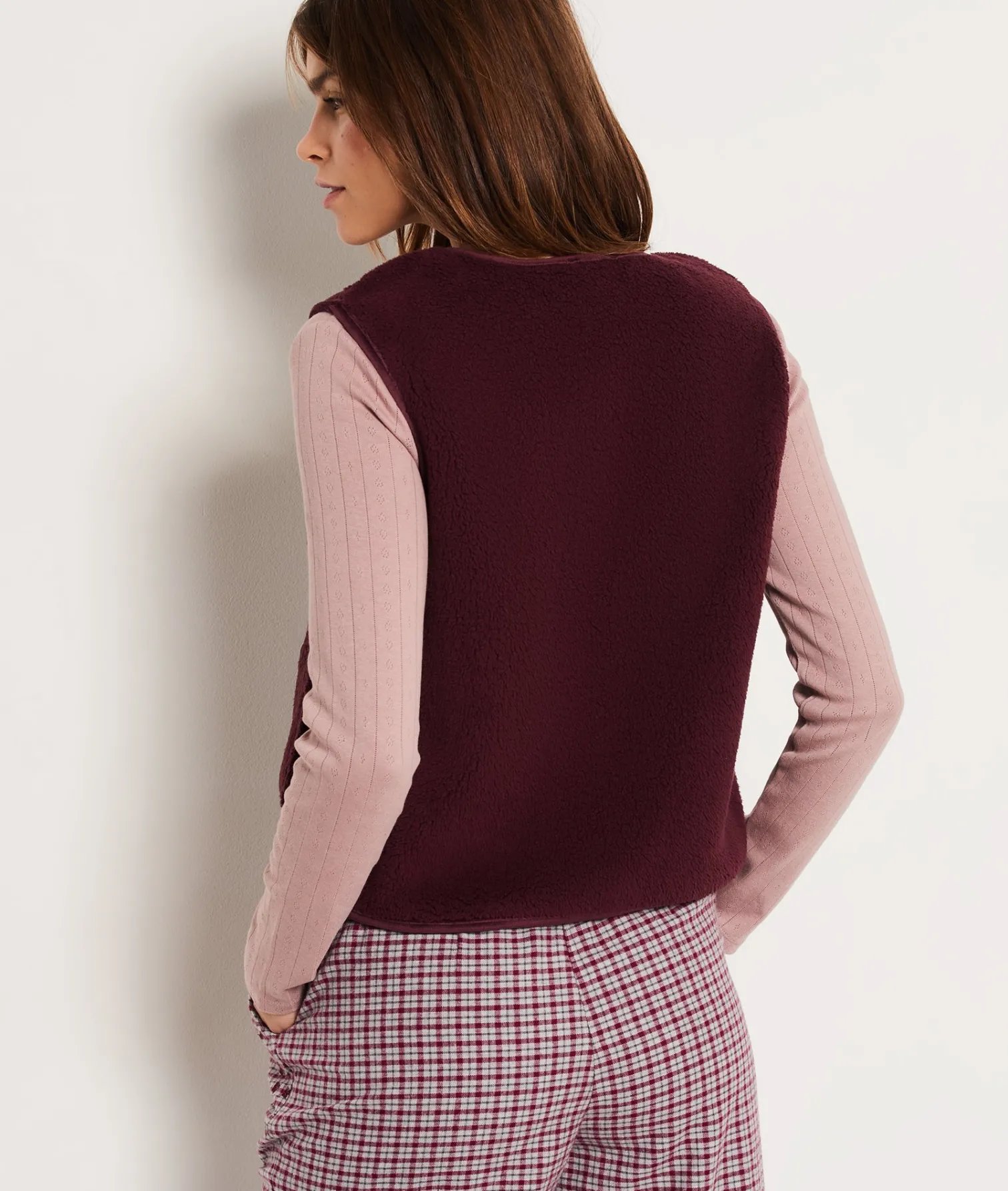 Etam Gilet sans manches boutonné BORDEAUXGRENAT Clearance