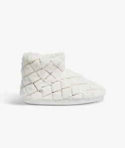Etam Glitter Ankle Boots Slippers ECRU Discount