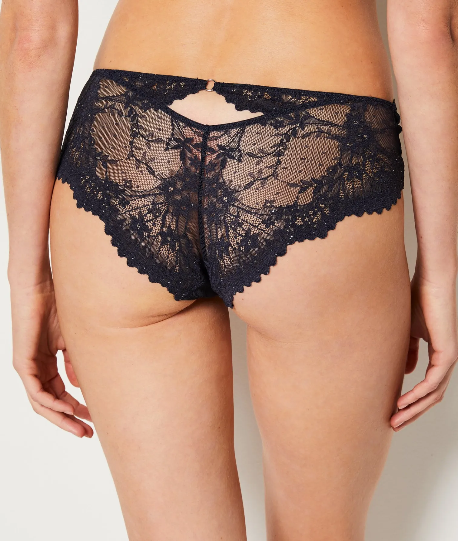 Etam Glitter Lace Boyshort MARINE Best Sale